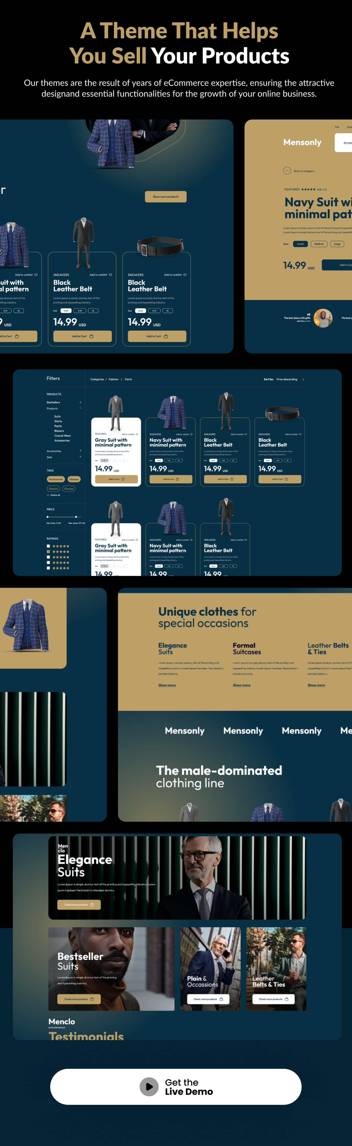 Mensonly - Opencart clothing store template 4 - 5