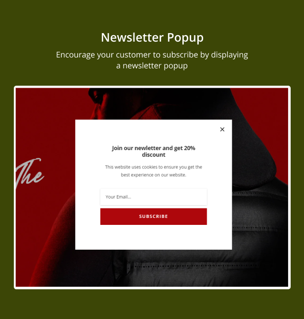 Newsletter pop up