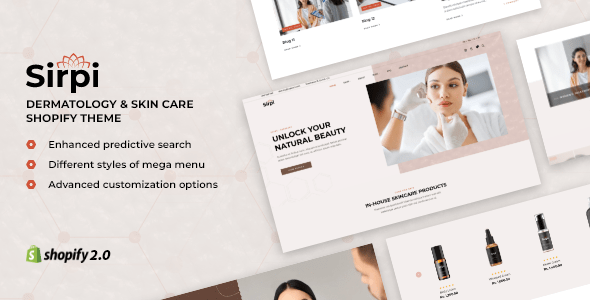 Sirpi - Dermatology & Skin Care Store Shopify Theme