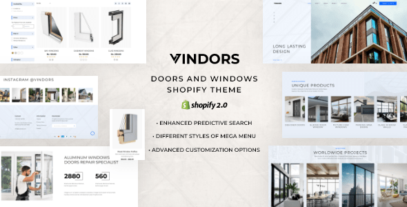 Vindors - Doors & Windows Shopify Theme