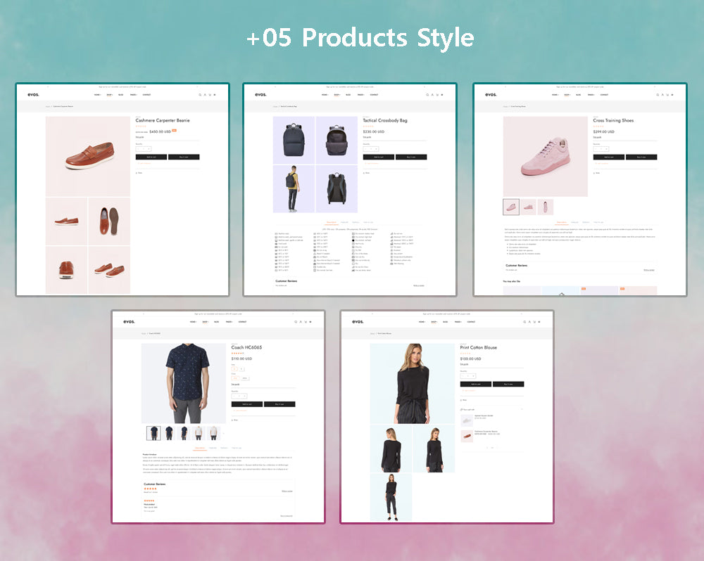 Evos Elementor - Multipurpose eCommerce Shopify Theme