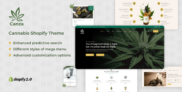 Canza - Medical Marijuana Shopify Theme