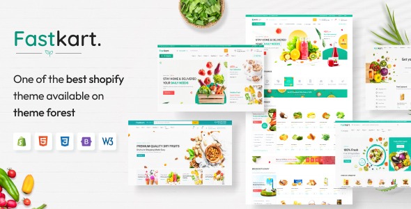 Fastkart Grocery Store eCommerce Shopify Theme