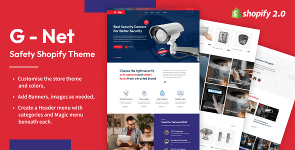 Gnet - CCTV & Broadband Store Shopify Theme