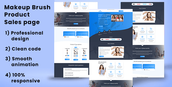 Makeup brush - product sales page