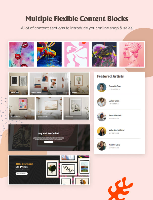 Multiple flexible content blocks