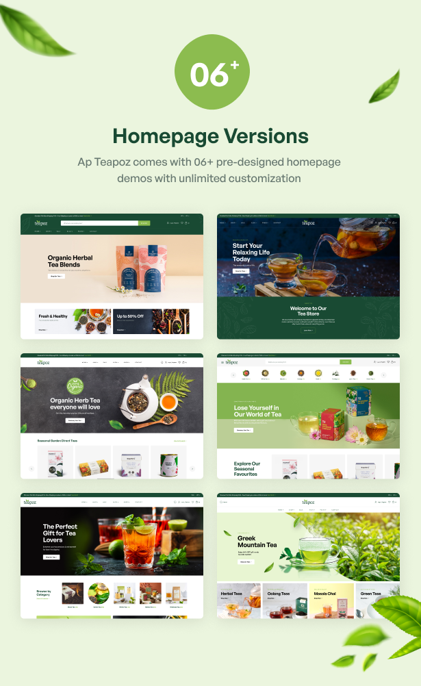 06+ Homepage versions