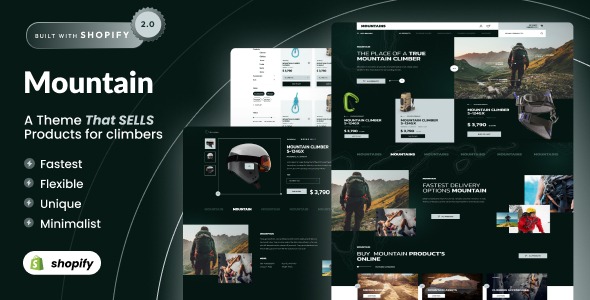 Mountains - Shopify 2.0 Hiking Theme