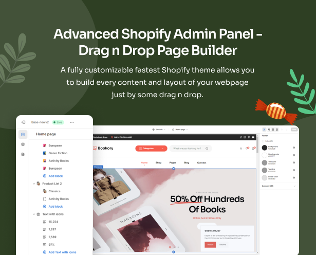 Advanced Shopify Admin Panel - Drag n Drop Page Builder 