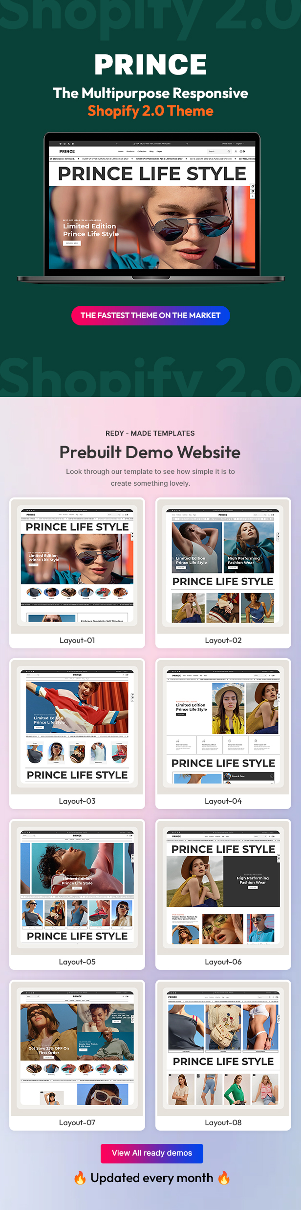 Prince Multipurpose shopify 2.0 responsive theme