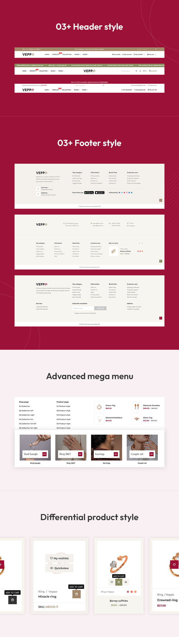 Veppo - The Jewellery & Fashion eCommerce Shopify Theme - 3