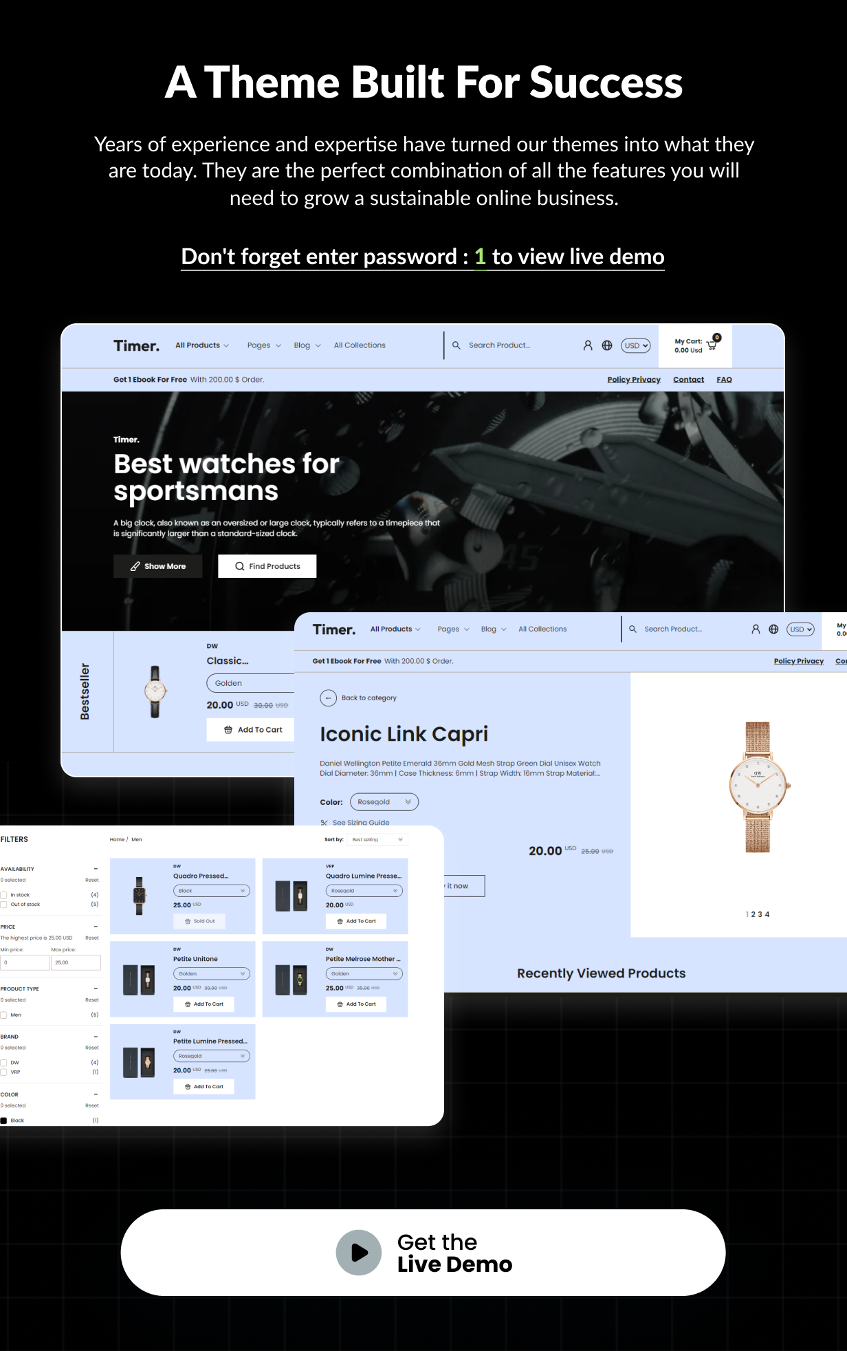 Timer - Luxury Watches Store Shopify 2.0 Theme - 10