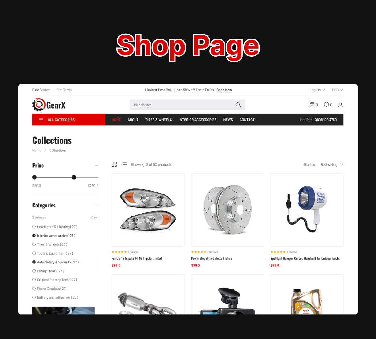 Gearx - Auto Parts, Motorcycle, Vehicles Shopify Theme - 5