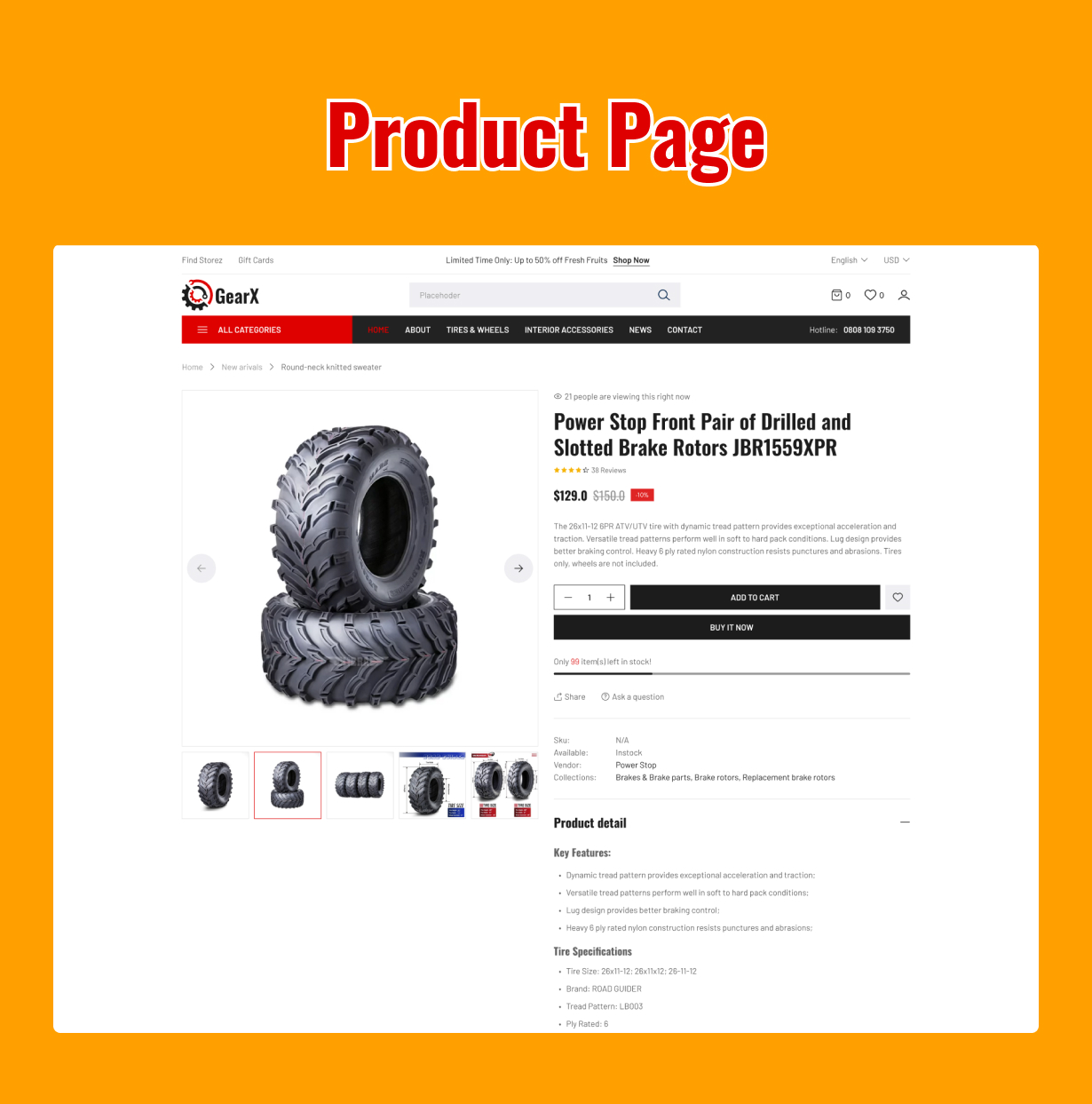 Gearx - Auto Parts, Motorcycle, Vehicles Shopify Theme - 6