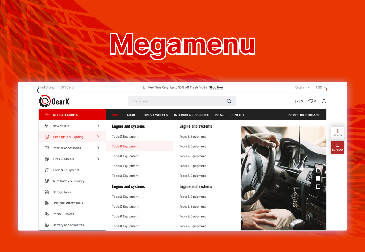 Gearx - Auto Parts, Motorcycle, Vehicles Shopify Theme - 7