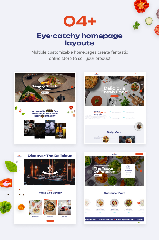 04+ Eye-catchy Homepage Layouts