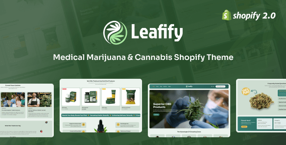 Leafify - Medical Marijuana Shopify Store Template