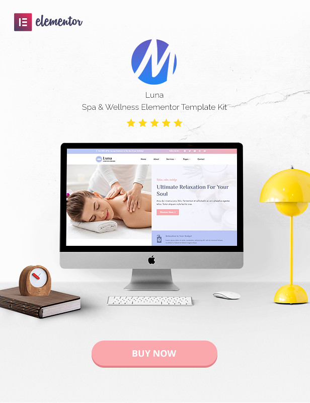 Luna - Spa & Wellness Elementor Template Kit - 1
