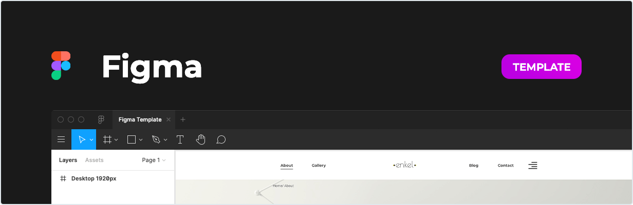 Enkel – Furniture Company Template for Figma