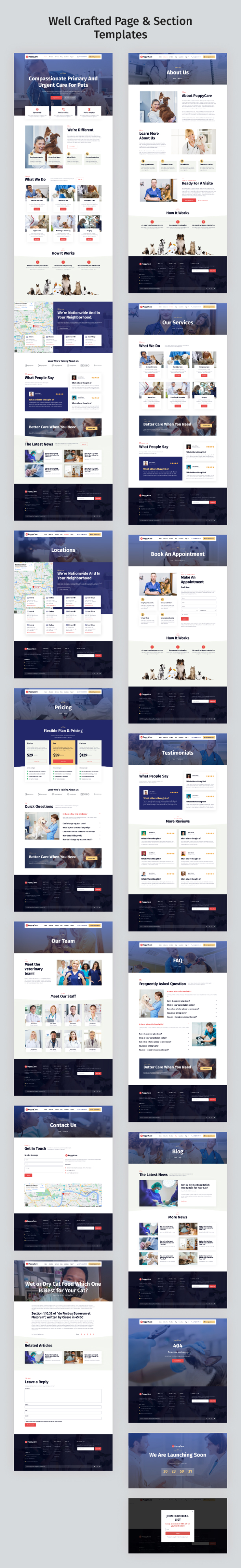 Pet grooming Elementor template