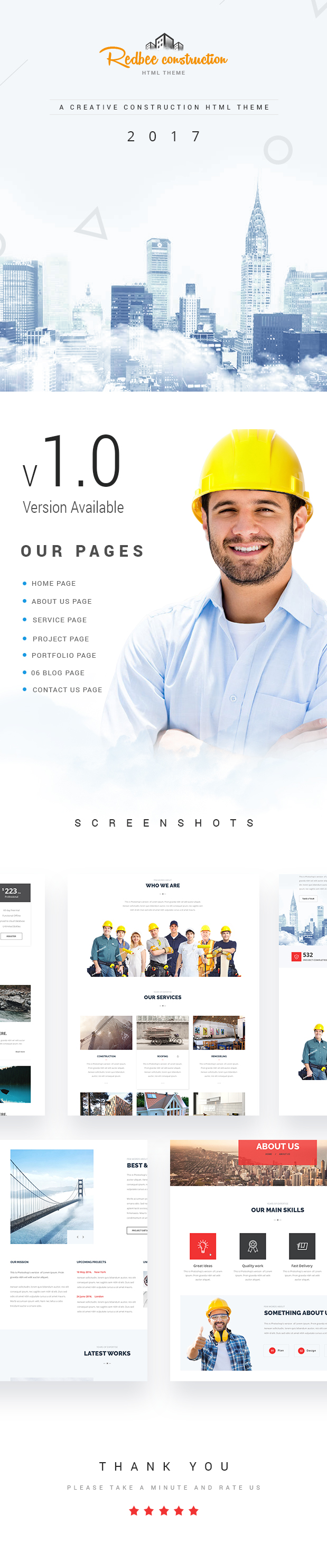 Redbee | Construction HTML Template - 2