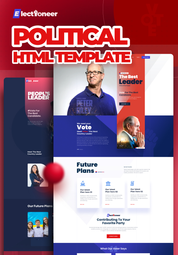 Electioneer | Political Election Campaign Website Template - 1