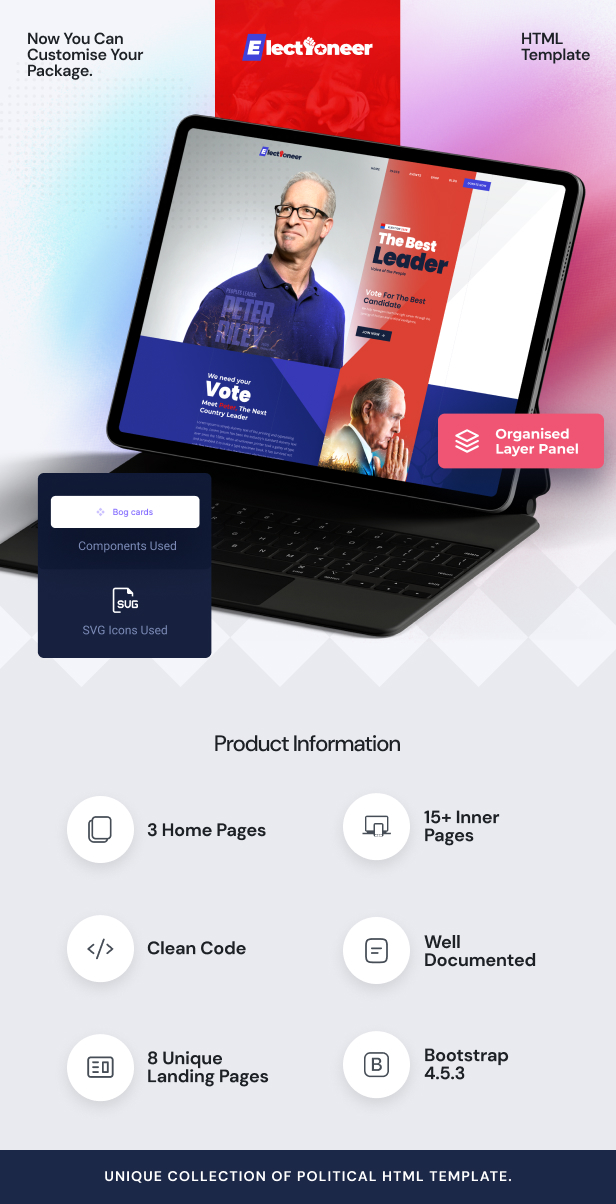 Electioneer | Political Election Campaign Website Template - 3