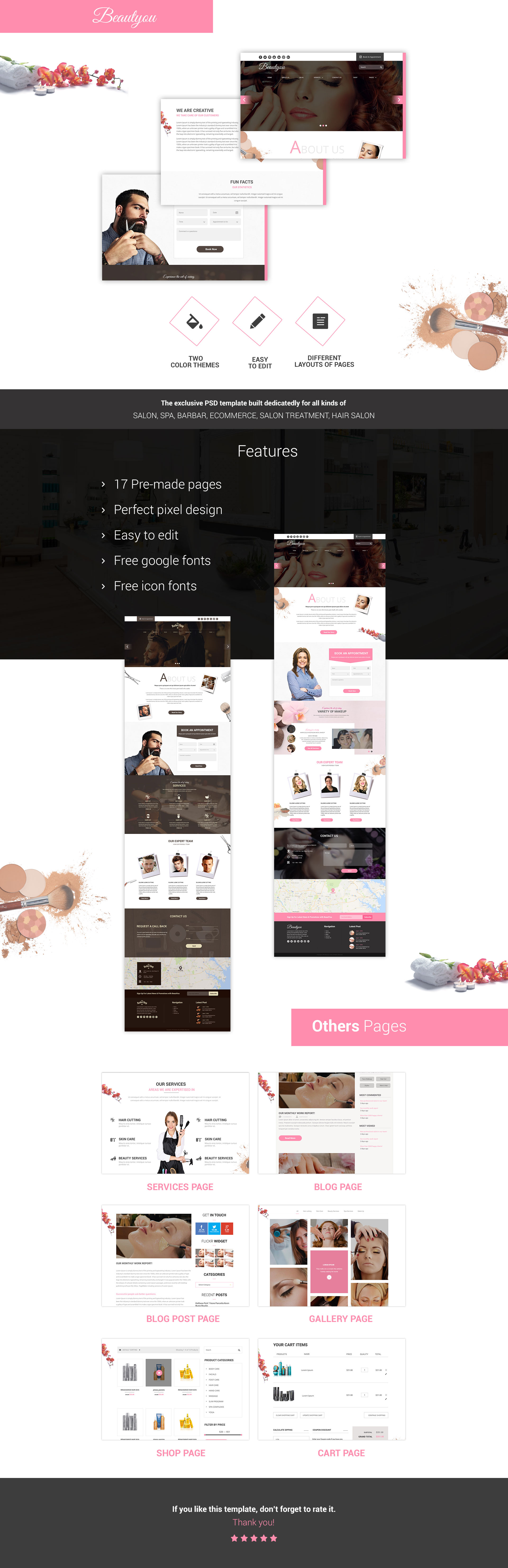 Beautyou - Beauty Salon Template