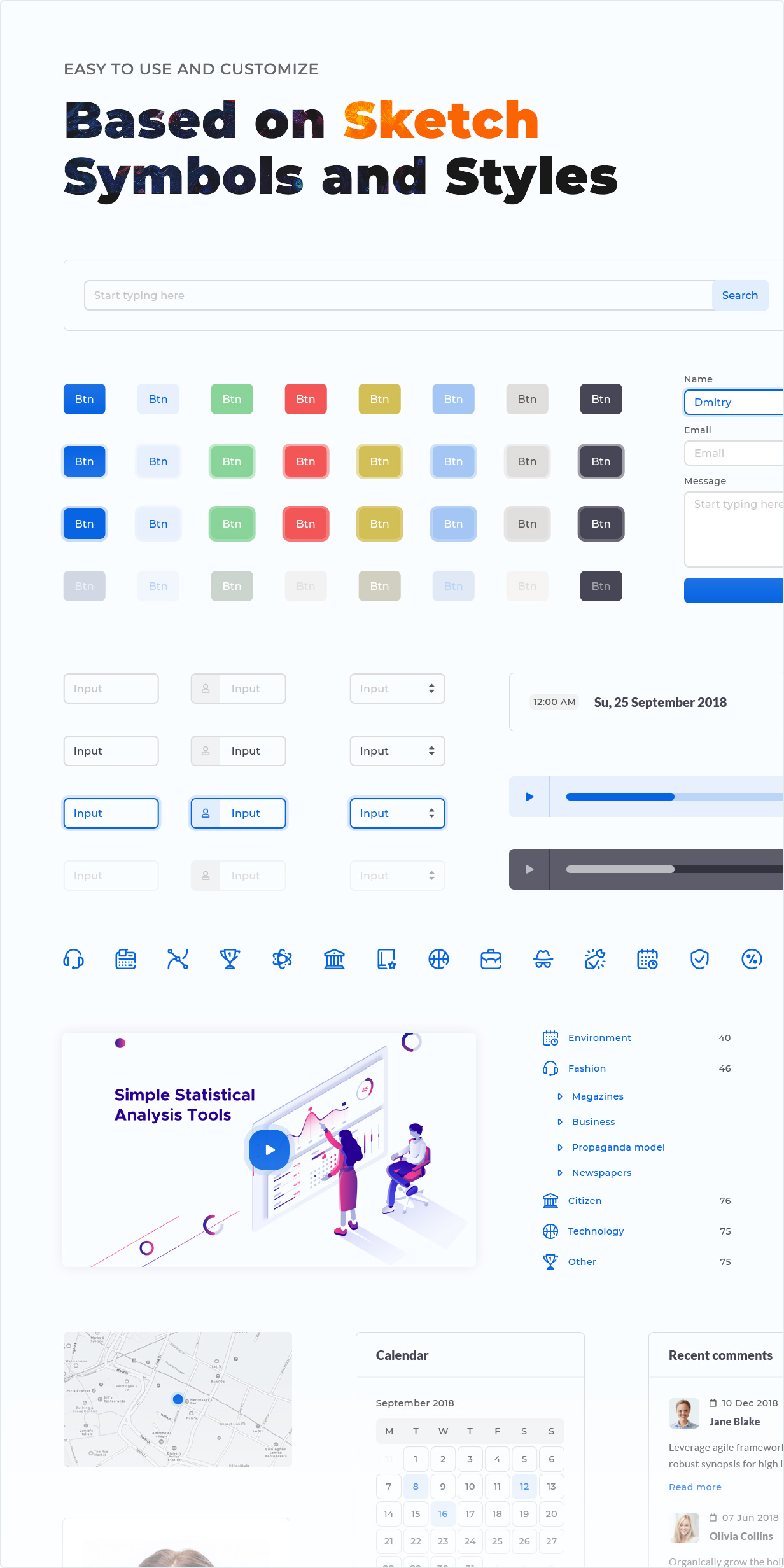 Based on Sketch Symbols and Styles