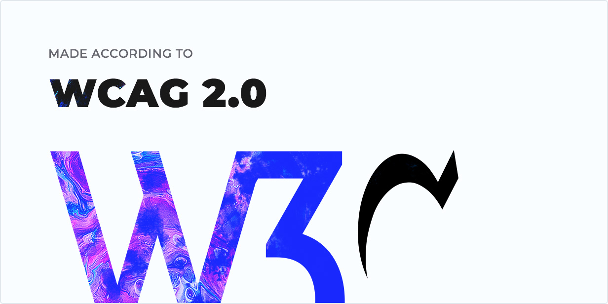 Made according to WCAG 2.0