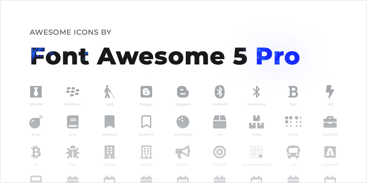 Awesome Icons by Font Awesome 5 Pro