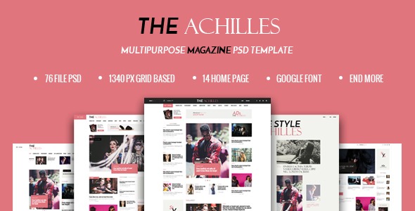 ACHILLES - Multipurpose Magazine PSD Template