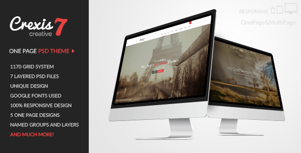 Crexis - One Page PSD Theme