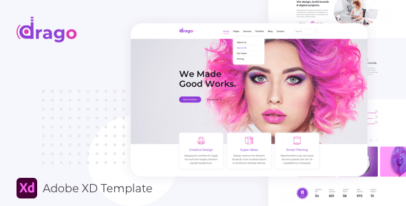 Drago — Creative and Digital Agency Adobe XD Template
