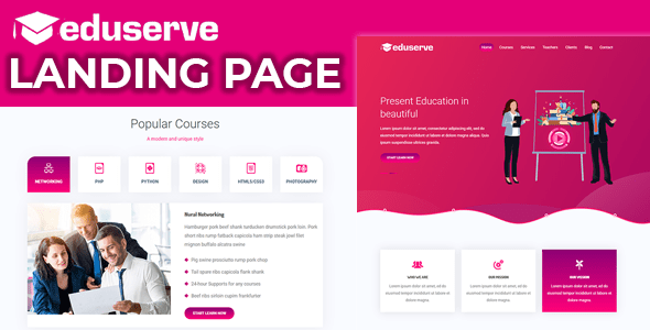 Eduserve - Educational Landing page