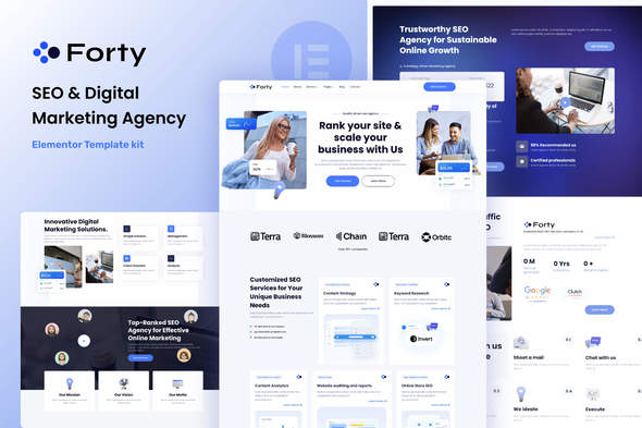Forty - SEO & Digital Marketing Agency Elementor Template Kit