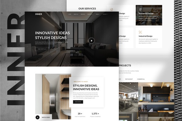 Inner – Interior Design & Architecture Template Kit - FREE DOWNLOAD