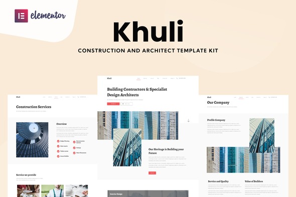 Khuli - Construction & Architecture Elementor Pro Template Kit