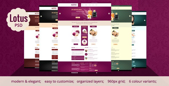 Lotus - Spa & Wellness PSD Template
