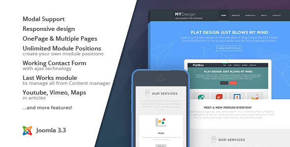 MYDesign :: Onepage Flat Joomla Template