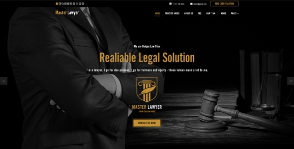 Master Lawyer HTML Bootstrap Template