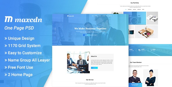 Maxcdn  PSD Template