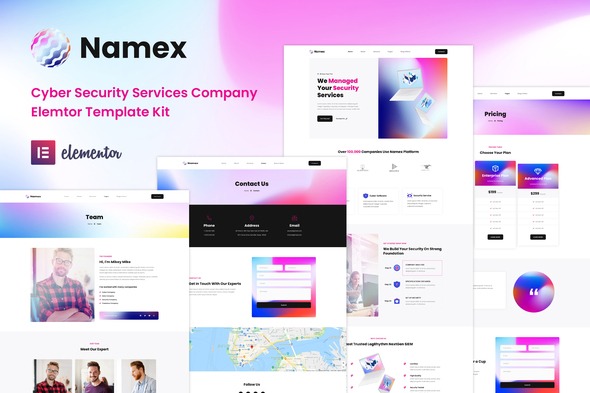 Namex - Cyber Security Services Company Elementor Template Kit