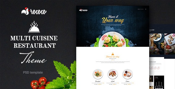 Rococo| Multipurpose Restaurant PSD Template