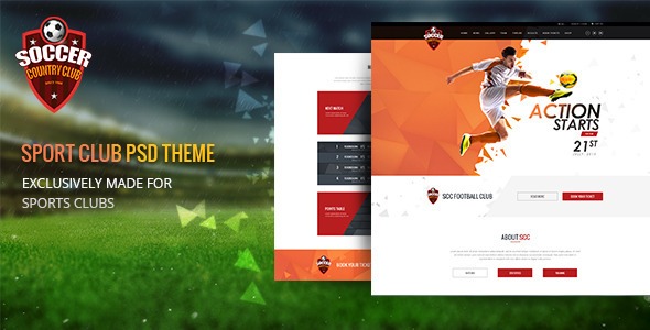 Soccer Club | Multipurpose PSD Template