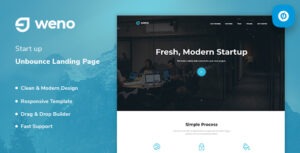 Weno - Startup Unbounce Landing Page Template