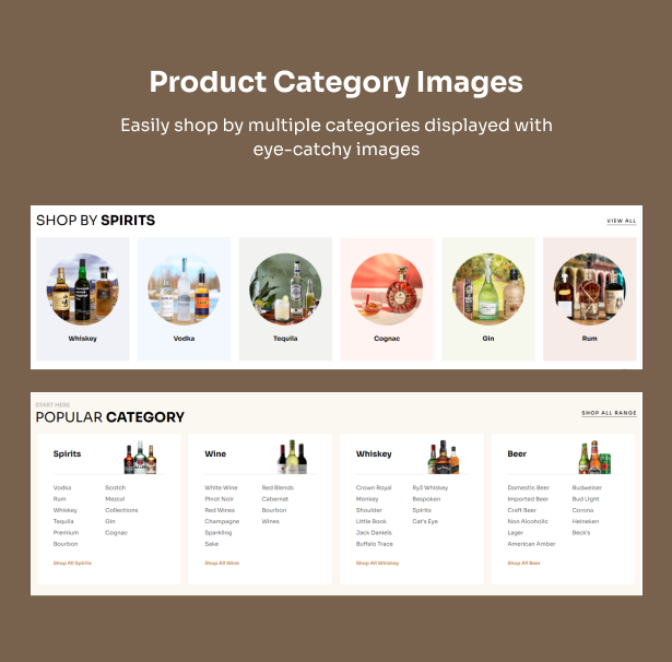Product category images