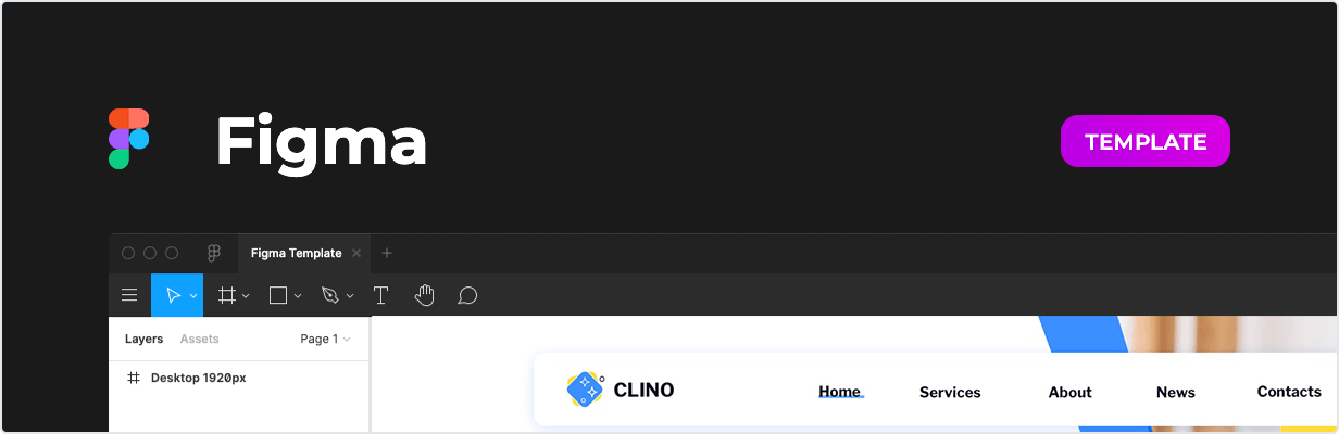 Clino – Cleaning Template for Figma