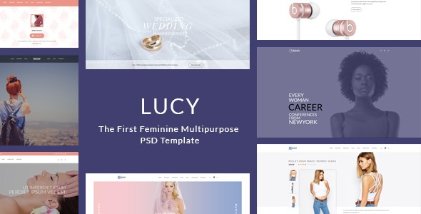 LUCY - female readers focused - multipurpose psd template