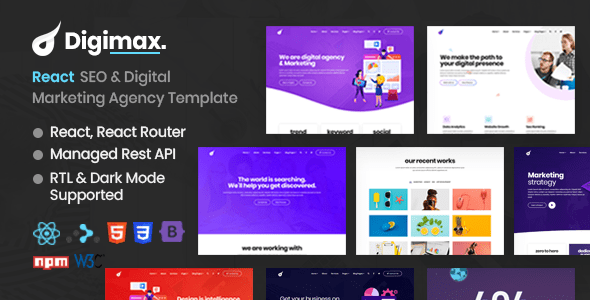 Digimax - React SEO & Digital Marketing Agency Template